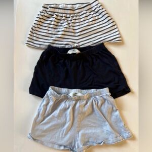H&M Kids Shorts Pack - Navy, Light Gray, Striped White/Navy